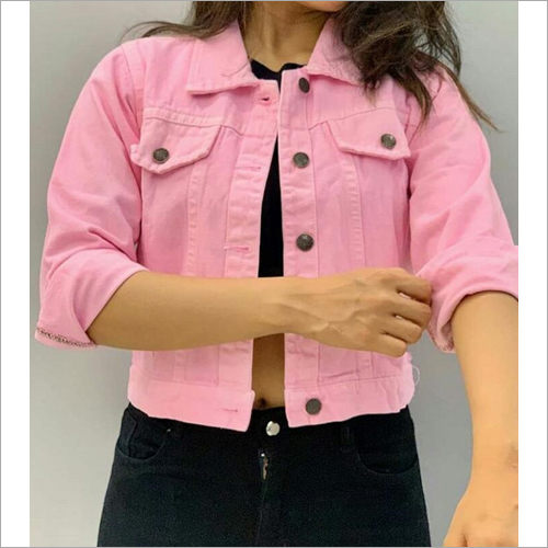 pink ladies denim jacket
