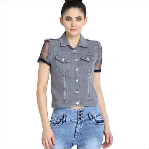 Jeans top outlet with half jacket