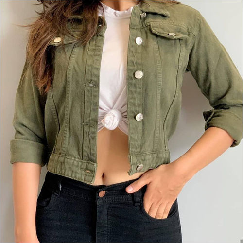 olive green jeans jacket