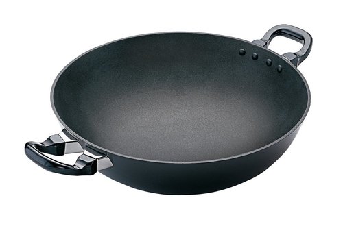 Hawkins Futura Non-Stick Kadhai Deep-Fry Pan, 4 Litre, Black