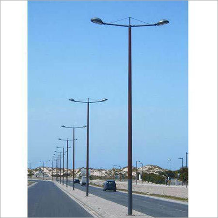 Dual Arm MS Street Light Pole