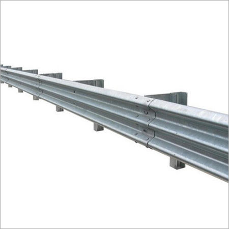 Metal Beam Crash Barrier - Galvanized Mild Steel, Standard Size, Silver Color | Highway & Expressways Safety Solution, Auto Reverse Feature