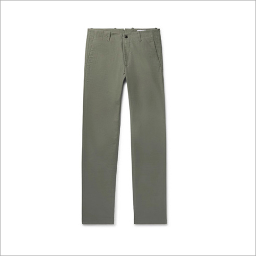 Grey Mens Plain Chinos