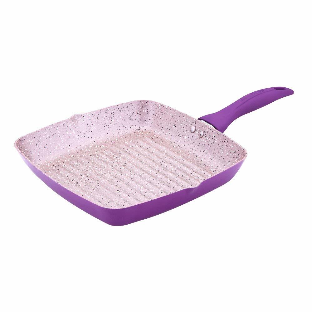 Wonderchef Royal Velvet Aluminium Grill Pan, 24cm, 1.8L,Purple