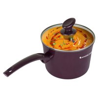 Wonderchef Everest Aluminium Sauce Pan with Lid, 2.85 Litres/18cm, Purple