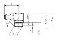 DIN 71412 C Angled Taper Type Lubrication Grease Nipple