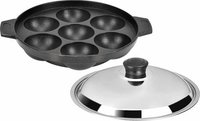 Tosaa Non Stick 7 Cavity Appam Patra With Lid, 17 Cm (200 Grms )