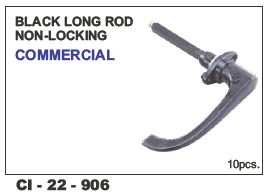 Black Long Rod Non - Locking Commercial