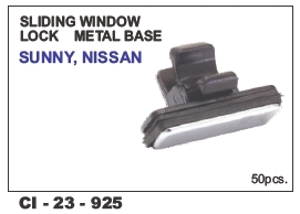 Sliding Window Lock Metal Base Sunny, Nissan - Durable Metal Construction | 4-Wheeler Compatibility, Warranty Included
