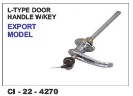 L Type Door Handle w/key Export Model
