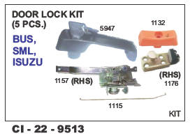 Door Lock Kit Bus, sml,Isuzu