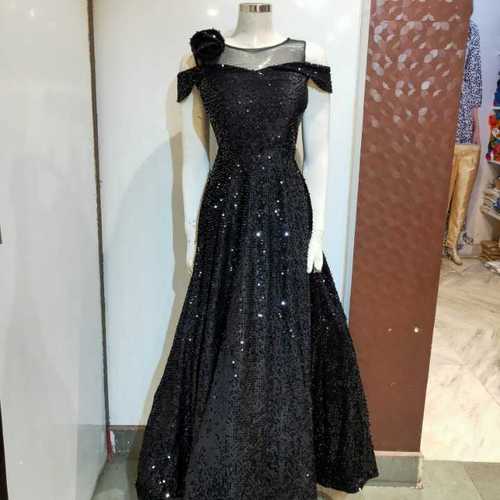 Black jorjet gown