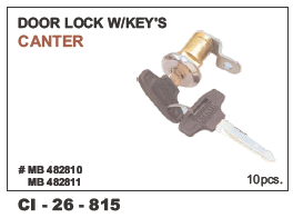 Door Lock w/keys canter
