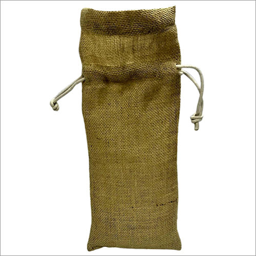 Jute Single Wine Bottle Bag