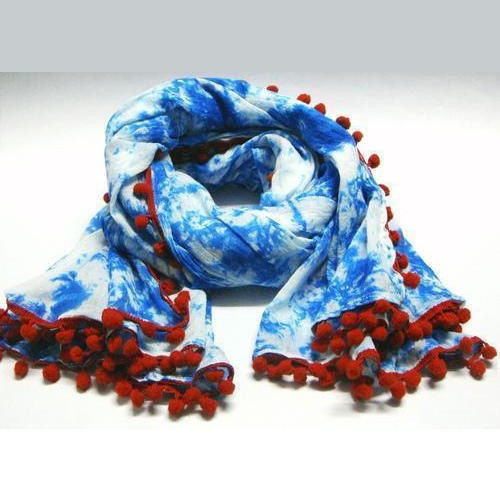 Blue Printed Cotton Scarves