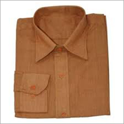 Mens Brown Plain Shirt