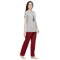 Evolove Womens Printed Pajama T Shirt Sets (EVO2)