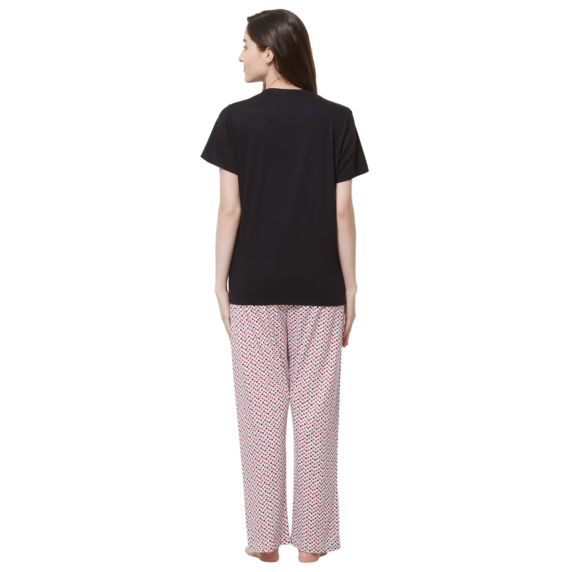 Evolove Womens Printed Pajama T Shirt Sets