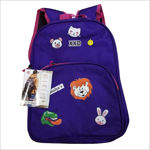 Blue And Also Available In Different Color Kids Polyester School Backpack
