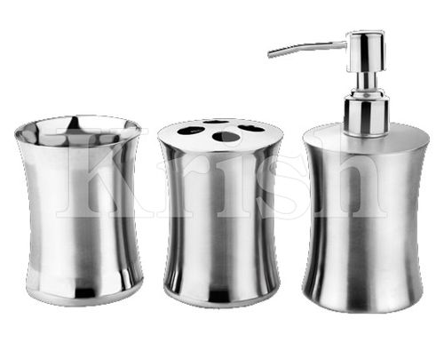 Stainless Steel Glory Bathroom Set - 4 Pcs