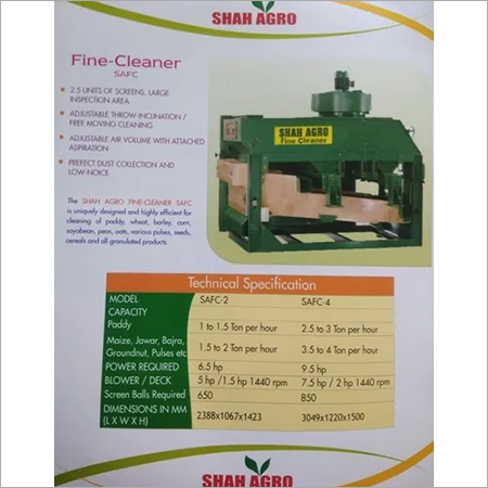 Fine Cleaner Capacity: 4 Ton T/Hr