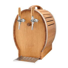 Oak Barrel 2 Tap Over Counter Beer Cooler