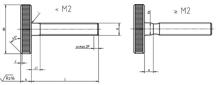 DIN 653  Knurled Thumb Screws