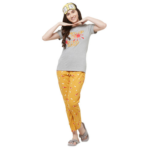 Evolove Womens Printed Pajama T Shirt Sets (EVO26)