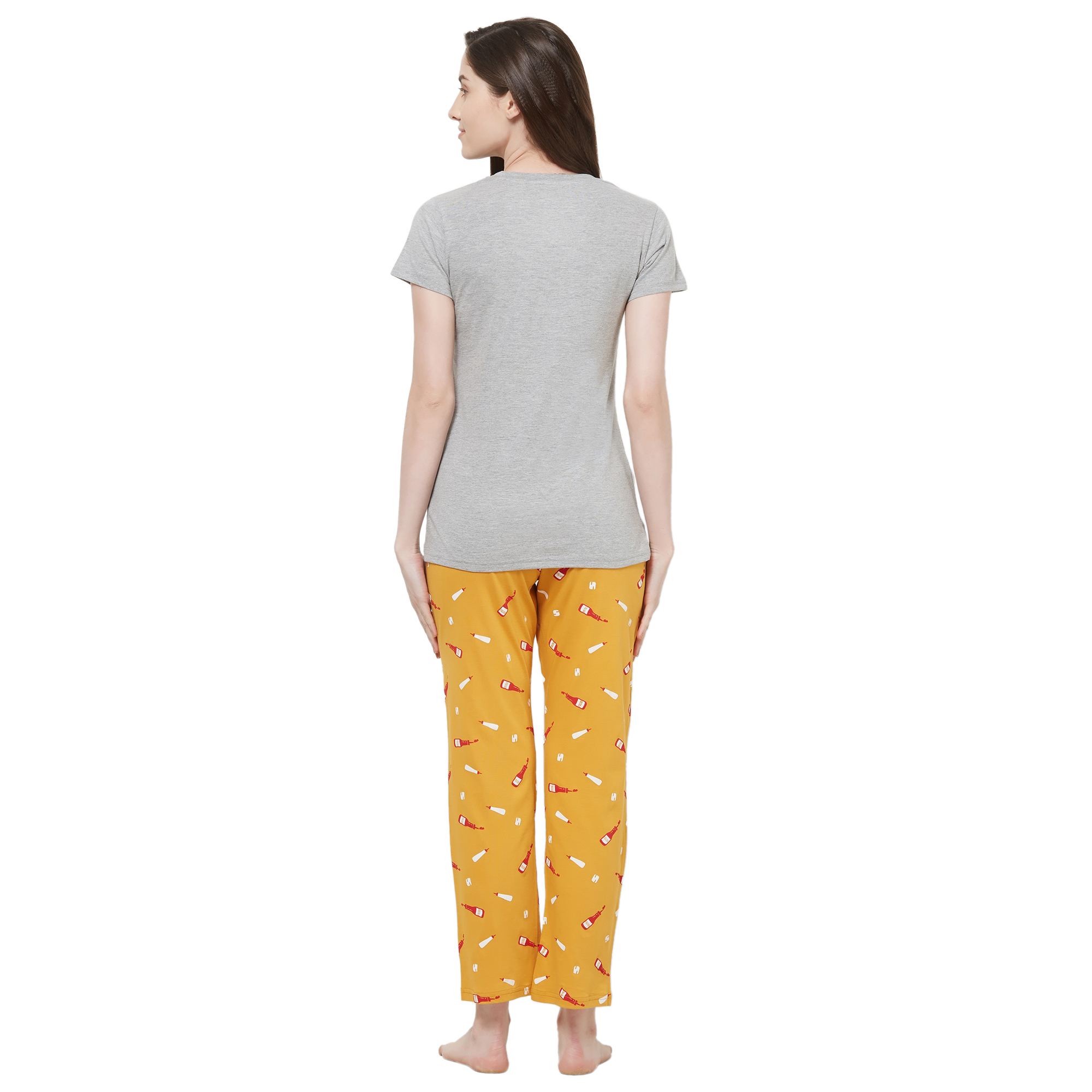 Evolove Womens Printed Pajama T Shirt Sets (EVO26)