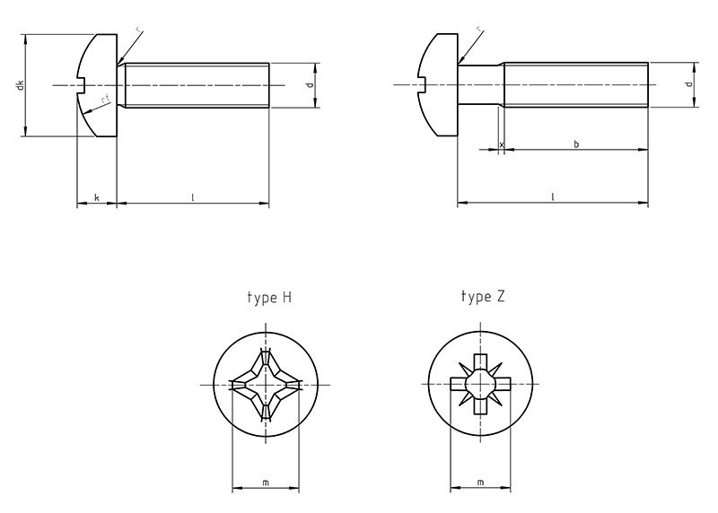 DIN 7985 pz Fillister head Screw with PZ cross