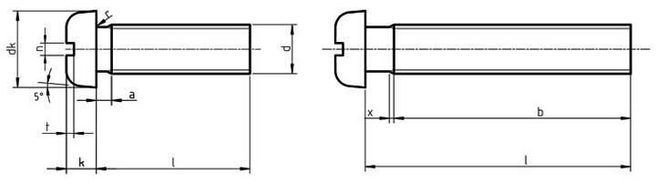 DIN 85 Pan Head Slotted Screws