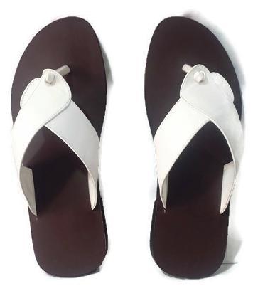 White Mens Leather Sandals Footwear