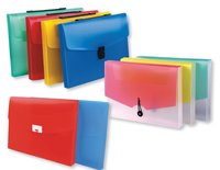 PVC Folder - A4 Size, Blue Color with Transparent Front, Press Stud Closure | Holds Up to 100 Sheets, Lightweight at 100g