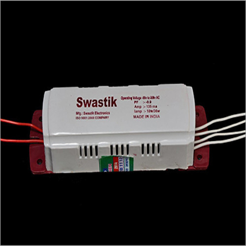 18 W Electrical Ballast - Electronic ballast, 220-240 Volt Input, White Color, 135 Amp Current, Automatic Restart Feature