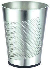 Oval Dustbin- Perforated - Color: Silver