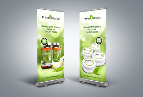Clear Display Roll Up Banner Stand