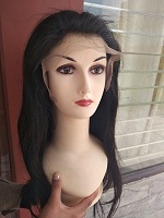 Raw Vintage Straight Transparent Full Lace Wig