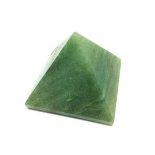 Green Jade Crystal Pyramid Stone By SHRI BANKEY BIHARI JEWELLERS