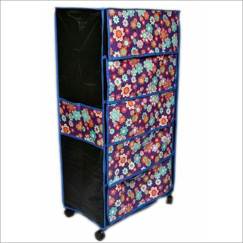 5 Shelf Printed Cover Shoe Rack