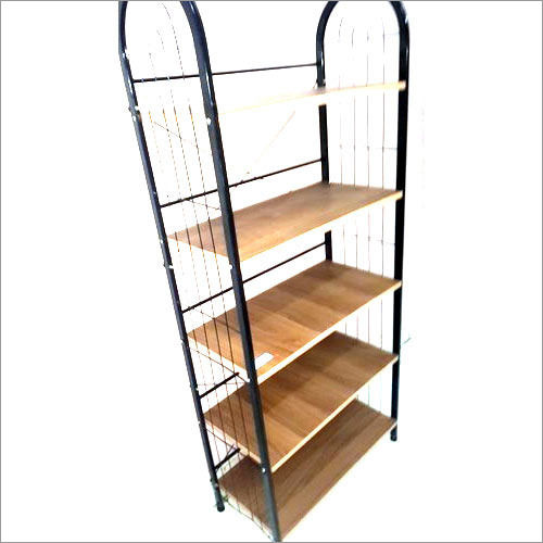 Brown 5 Shelf Wooden Shoe Rack (Indian)