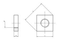 DIN562 Square thin nut