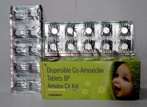 Amoxycillin  200 mg Potassium clavulanate 28.5 mg Kid Tablet