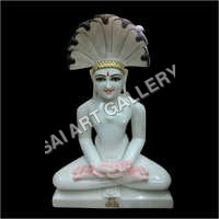 Marble Jain Statue - Premium Quality Marble, Customizable Sizes, Elegant White Finish | Eye-catching Design, Long-lasting Durability, Polished Perfection