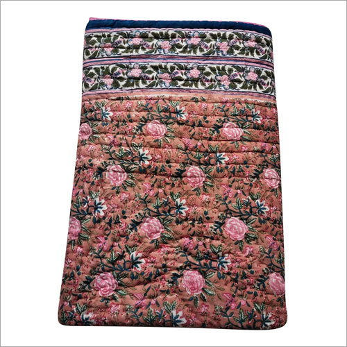 100% Cotton Floral Printed Quilt