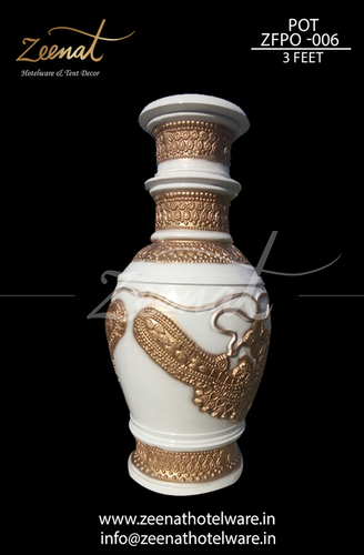 Zeenat Flower Pot - Fiber Material, 3 Feet Height, Round Shape | Customized Colors, 10 kg Weight