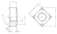 DIN 928 Square Weld Nut