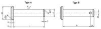 DIN 1444  Clevis pin with head