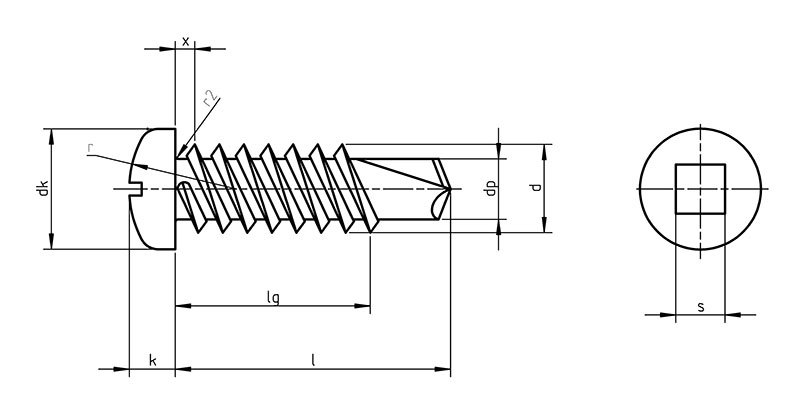 DIN 7504nsq Self Drilling screws