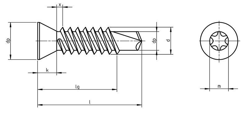 DIN 7504 Ptx Self Drilling screws