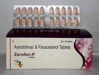 Tabuletas de Aceclofenec Paracetamol